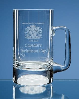 Crystal Golf Ball Tankard 1/2Pt