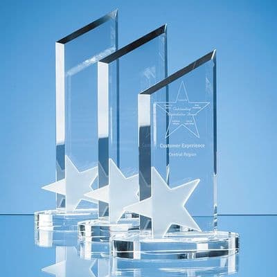 Crystal Peak with Frosted Star Award 220mm (8.75