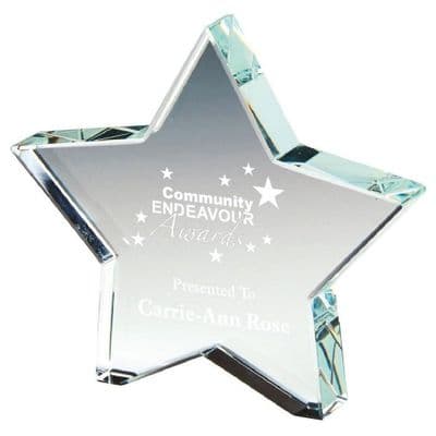 Crystal Star Award With Presentation Case