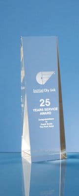 Crystal Wedge Rectangle Award 220mm (8.75