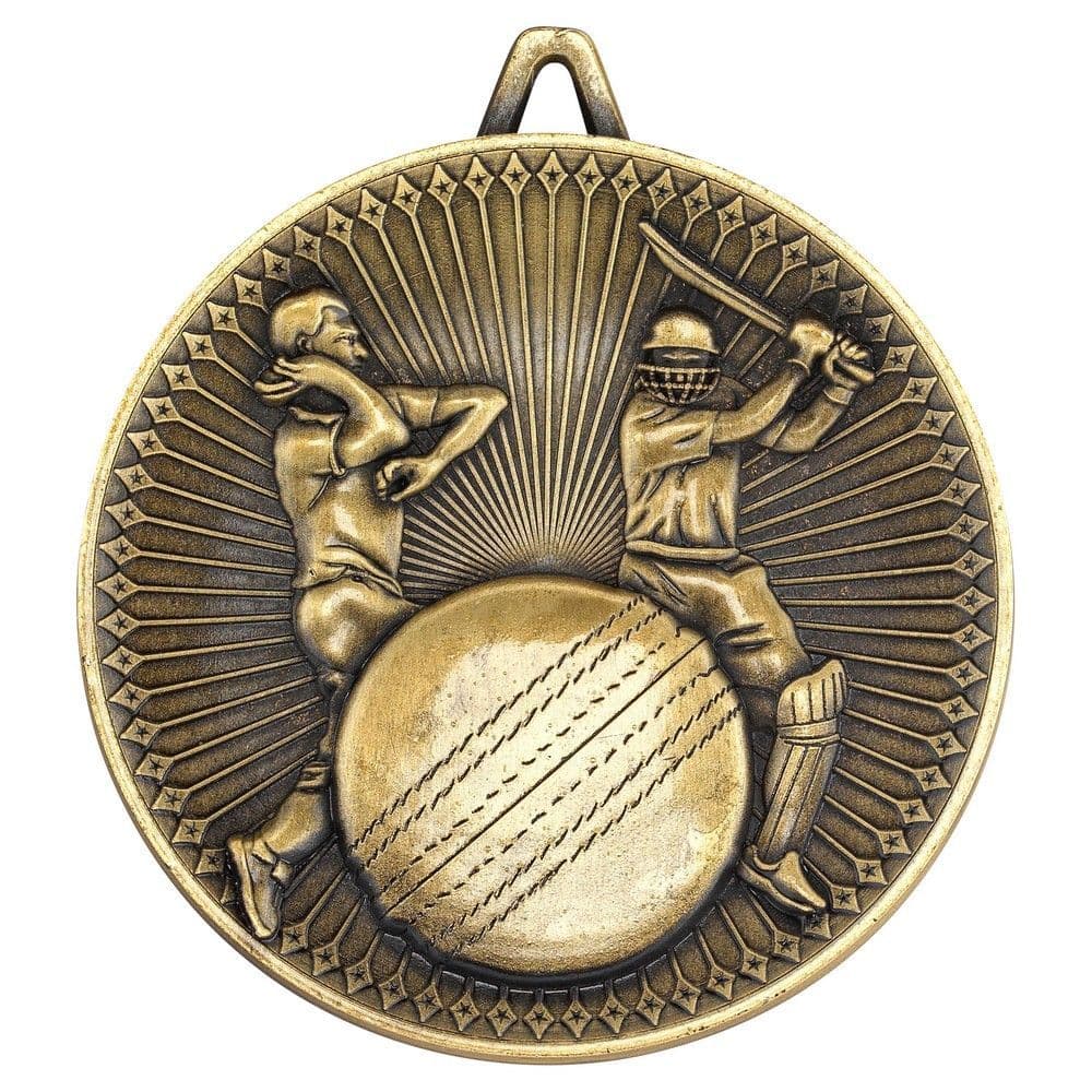 Deluxe Heavyweight Cricket Medal 60mm TrophyMaster UK deluxe-heavyweight-cricket-medal-60mm-trophymaster-uk