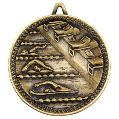 Deluxe Swimming Medal 60mm (2.4