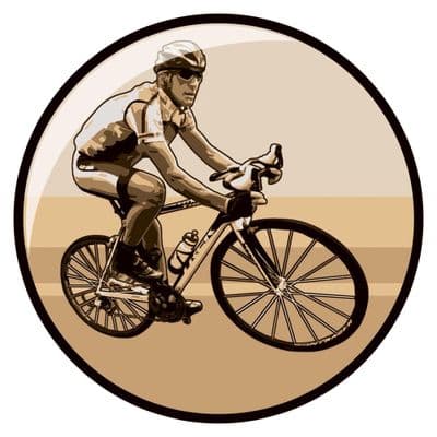 Domed Cycling Centre Gold 25mm - 10pcs