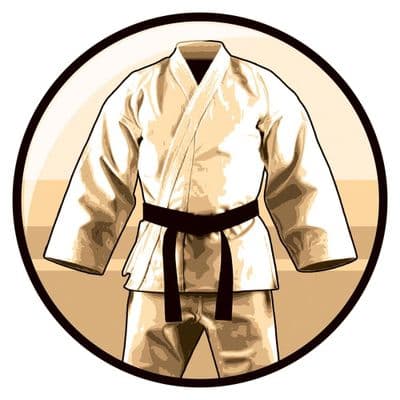 Domed Martial Arts Centre Gold 25mm - 10pcs