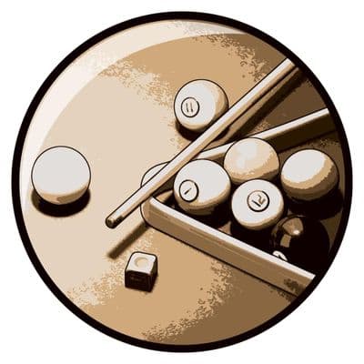 Domed Pool Centre Gold 25mm - 10pcs