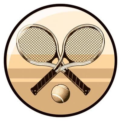 Domed Tennis Centre Gold 25mm - 10pcs