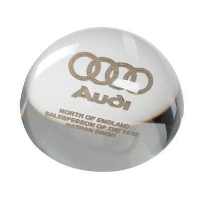 Durham Dome Crystal Paperweight 75mm