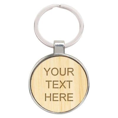 Echo Circle Bamboo Keyring 40mm