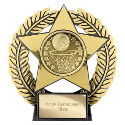 Emperor Star Netball Plaque 120mm
