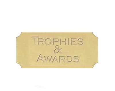 Engraved Plate / Plaque : Cut Corner SMALL (Self-Adhesive) Gold or Silver