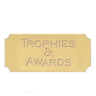 Engraved Plate / Plaque LARGE with Cut Corners (Self-Adhesive) Gold or Silver