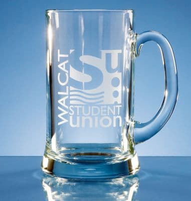 Extra Large Glass Tankard / Stein 2 Pint