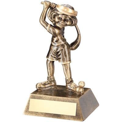 Female Comic Golf Figure Trophy 140mm