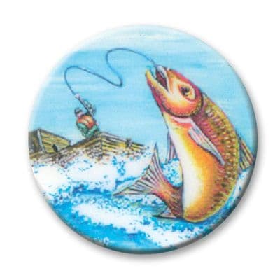 Fishing Sea Vinyl 25mm Flat Centre - 5pcs