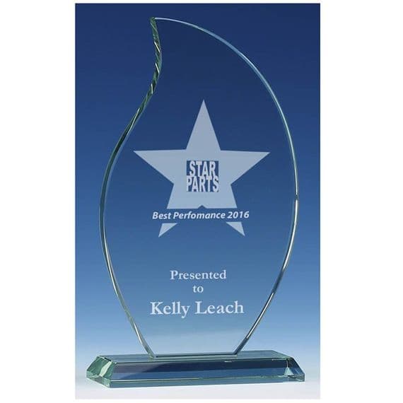 Flame Jade Glass 8mm Thick 185mm (7.25