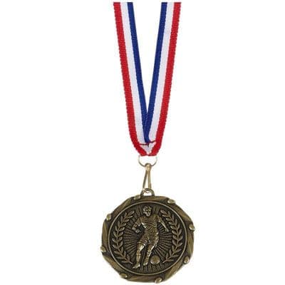 Football Player Combo Medal 45mm with Ribbon