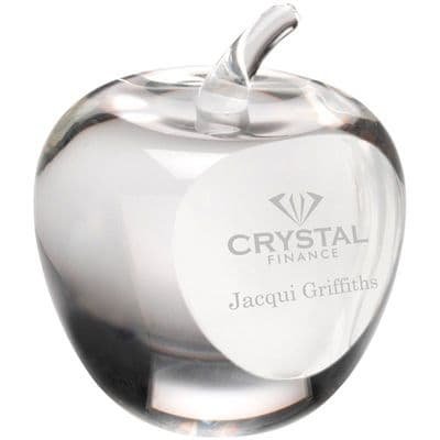 Glass Apple / Teacher's Award Paperweight 89mm