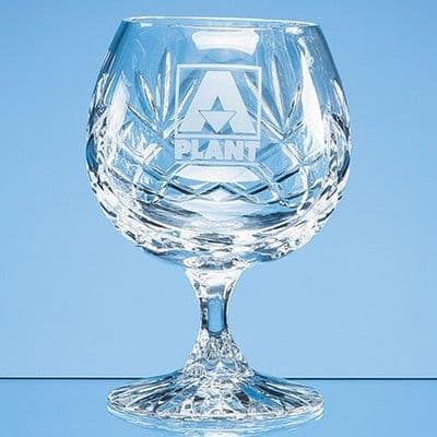 Glencoe Lead Crystal Panel Brandy Glass
