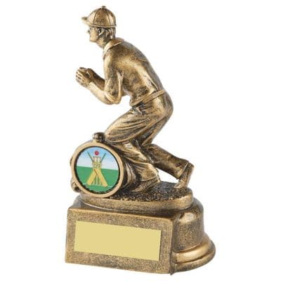 Gold Cricket Fielder Trophy 140mm