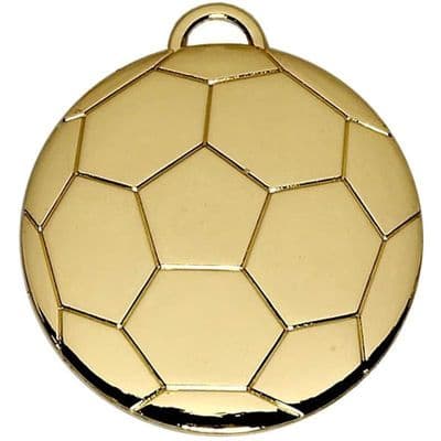 Gold Football 40mm Medal