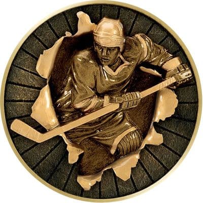 Gold Ice Hockey Flat Centre 5pcs