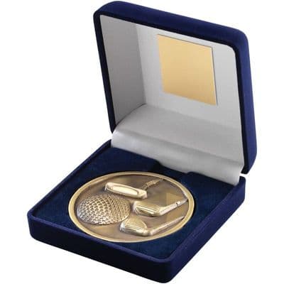 Golf 70mm Medallion in Deluxe Box