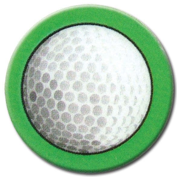 Golf Ball Vinyl 25mm Flat Centre 5pcs