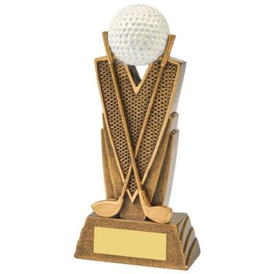 Golf Club and Ball V Shaped Award