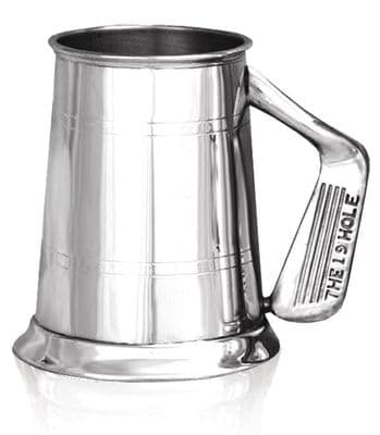 Golf Handle 19th Hole Pewter Tankard 1pt