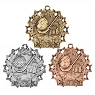 Golf Star 60mm Medal