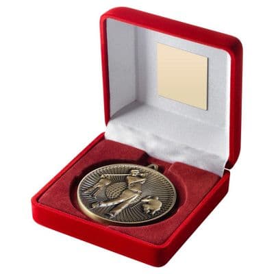 Golfer 60mm Medal with Red Box
