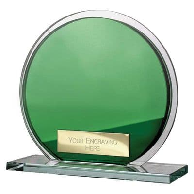 Green & Silver Seismic Circle Mirror Glass (8mm thick)