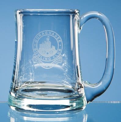 Handmade Aleman Glass Tankard 1 Pint