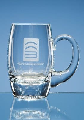 Handmade Plain Barrel Glass Tankard 3/4 Pint