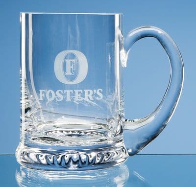 Handmade Star Base Glass Tankard 0.8 Pint