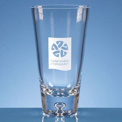 Handmade Tapered Bubble Base Vase 180mm (7")