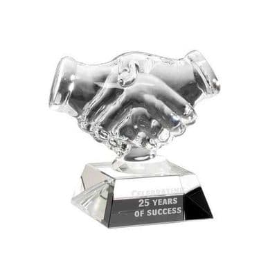 Handshake & Fairplay Clear Glass Award  108mm