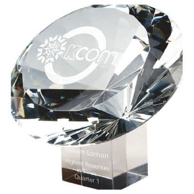 Heavy Crystal Diamond Resting on Crystal Base