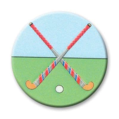 Hockey Crossed Stick Vinyl 25mm Flat Centre - 5pcs