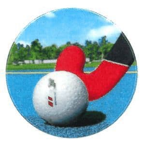 Hockey Stick & Ball  25mm Flat Centre - 5pcs