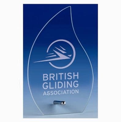 Hope Flame Jade Glass Plaque