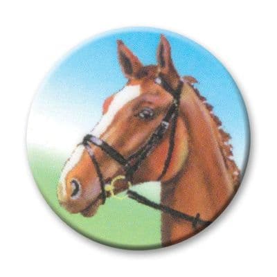 Horse Head Vinyl 25mm Flat Centre - 5pcs