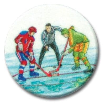 Ice Hockey Male Vinyl 25mm Flat Centre - 5pcs