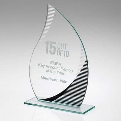 Inferno Striped Glass Award 4mm Thick