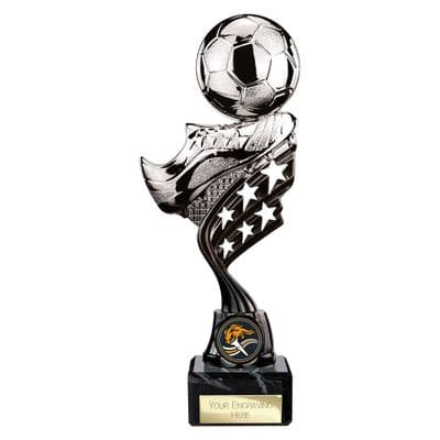 Innov8 Football Trophy Silver & Black