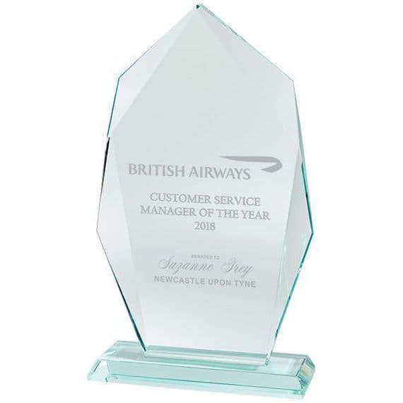 Innovate Jade Glass Award 15mm Thick | TrophyMaster UK