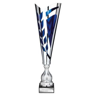 Inspire Laser Trophy Silver & Blue