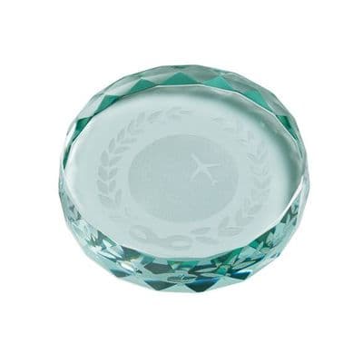 Jade Gaia Optical Crystal Paperweight
