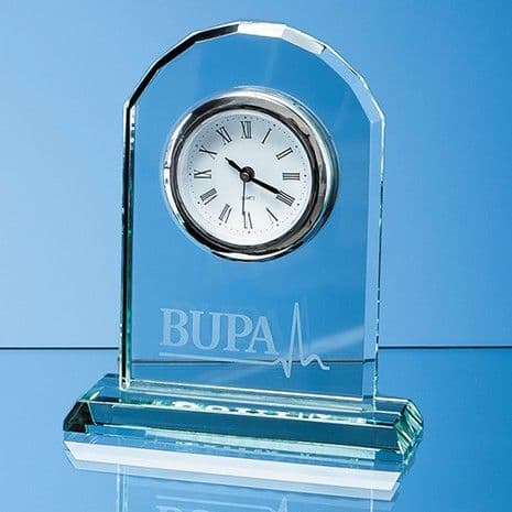 Jade Glass Arch Clock 170mm (6.75