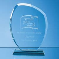 Jade Glass Autumn Leaf Award 150mm (5.9